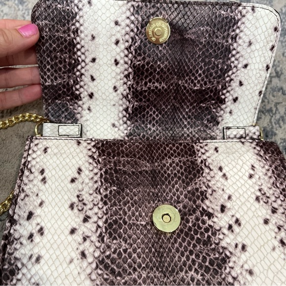 Anne Klein Snake Print Crossbody Small Bag - Picture 8 of 10